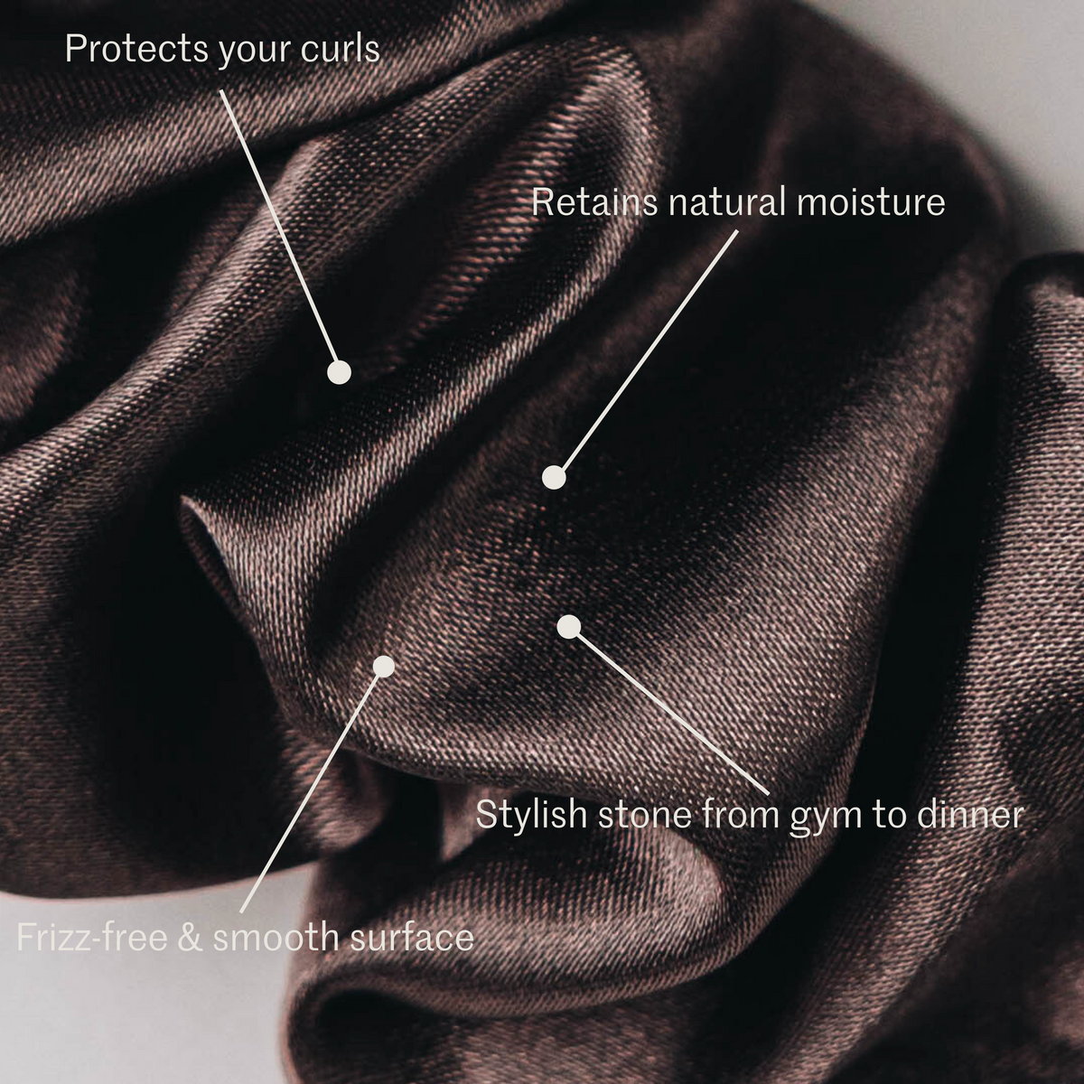 Silk Scrunchie Stone